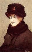 Edouard Manet Mery Laurent au chapeau de loutre oil painting reproduction